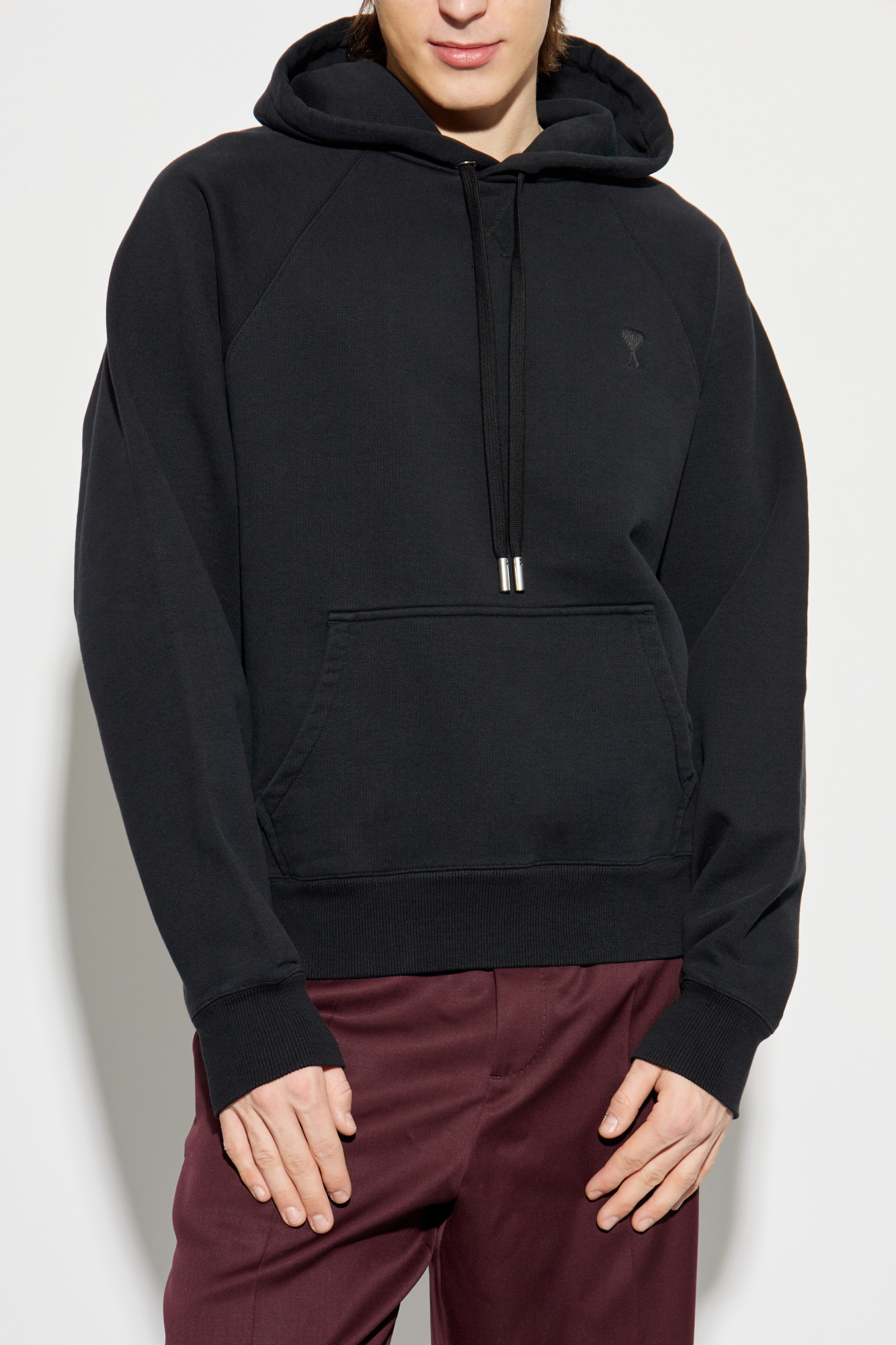 【AMI】Alexandre Mattiussi Sweatshirts Black ☆大人気☆ AMI PARIS F.AMI.LY Black Sweatshirt Knit Crewneck Alexandre